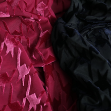 Load image into Gallery viewer, 58/60" hound's-tooth check Pattern N/P Span Velvet Burn Out P/D Fabric by the Yard