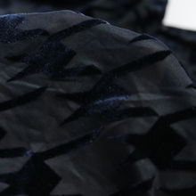 Load image into Gallery viewer, 58/60" hound's-tooth check Pattern N/P Span Velvet Burn Out P/D Fabric by the Yard