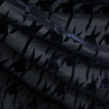 Load image into Gallery viewer, 58/60" hound's-tooth check Pattern N/P Span Velvet Burn Out P/D Fabric by the Yard