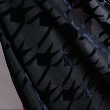 Load image into Gallery viewer, 58/60" hound's-tooth check Pattern N/P Span Velvet Burn Out P/D Fabric by the Yard