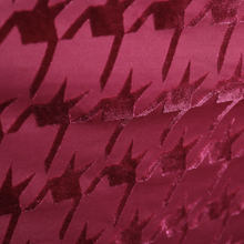 Load image into Gallery viewer, 58/60" hound's-tooth check Pattern N/P Span Velvet Burn Out P/D Fabric by the Yard