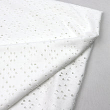 Load image into Gallery viewer, Flower Lochstickerei Knit Fabric by the Yard, Polyester/Spandex Eyelet Jacquard, 58-60" 168GSM