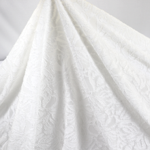 Load image into Gallery viewer, 3-COLOR 58/60" Poly Span Clip knit Jacquard Sheer Fabric by the Yard