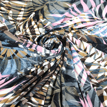Load image into Gallery viewer, Brown-Pink Tropical Pattern Fabric
