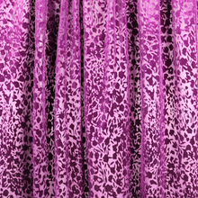 Load image into Gallery viewer, 58/60" Purple Flower Pattern N/P Span Velvet Burn Out P/D Fabric by the Yard