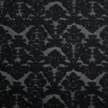 Load image into Gallery viewer, Navy & Black Floral Patterned Cotton/Poly Span Jacquard
