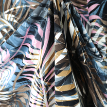 Load image into Gallery viewer, Brown-Pink Tropical Pattern Fabric
