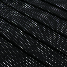 Load image into Gallery viewer, 55" Black Polyester/Single Spandex Knit Jacquard with Silver Dew-drops Fabric by the Yard