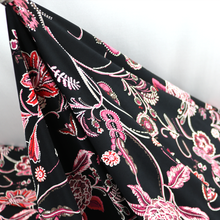 Load image into Gallery viewer, 58/60" 200GSM Pink Flower Patterned Venezia Knit Stretchy Fabric with Puff by the Yard