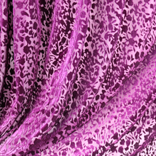 Load image into Gallery viewer, 58/60" Purple Flower Pattern N/P Span Velvet Burn Out P/D Fabric by the Yard
