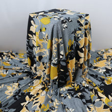 Load image into Gallery viewer, Pink/Yellow Leaf Patterned with White Puff Lining Venezia Fabric