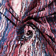 Load image into Gallery viewer, Blue-Pink Stripes Design Single Span Jacquard Printed Fabric by the Yard