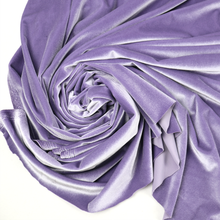 Load image into Gallery viewer, 57" 250GSM Purple&Black Polyester/Spandex Knit Velvet Fabric by the Yard
