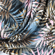 Load image into Gallery viewer, Brown-Pink Tropical Pattern Fabric