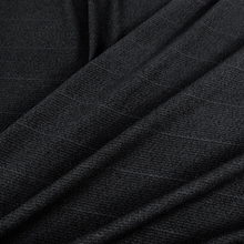 Load image into Gallery viewer, 58-60" 215GSM Polyester/Rayon/Spandex Black Stripe Mir Crezia Knit Fabric by the Yard