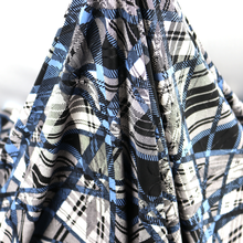 Load image into Gallery viewer, 58/60" 190GSM 5 Colors Check Pattern Printed Polyester/Single Spandex Knit Jacquard with Ebroidery Fabric by the Yard