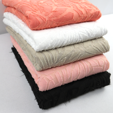 Load image into Gallery viewer, 5-COLOR 58/60" Geometry Patterned Cotton/Poly/Span Clip Jacquard Single Knit Fabric by the Yard