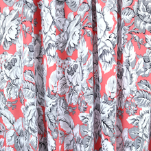 Load image into Gallery viewer, 58/60" 200GSM Coral&Skyblue Flower Patterned Venezia Knit Fabric with Puff by the Yard