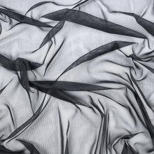 Load image into Gallery viewer, 58/60" 70GSM Black Polyetser/Spandex Knit Mesh Fabric by the Yard