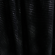 Load image into Gallery viewer, 55" Black Polyester/Single Spandex Knit Jacquard with Silver Dew-drops Fabric by the Yard