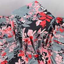 Load image into Gallery viewer, Pink/Yellow Leaf Patterned with White Puff Lining Venezia Fabric