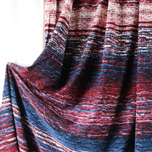 Load image into Gallery viewer, Blue-Pink Stripes Design Single Span Jacquard Printed Fabric by the Yard