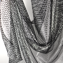 Load image into Gallery viewer, 56/58" Honey Comb Mesh High Foil Fabric by the Yard