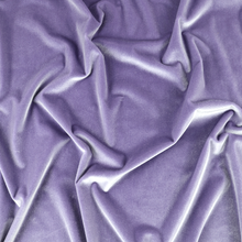 Load image into Gallery viewer, 57" 250GSM Purple&Black Polyester/Spandex Knit Velvet Fabric by the Yard