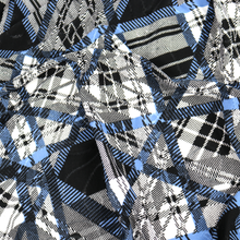 Load image into Gallery viewer, 58/60" 190GSM 5 Colors Check Pattern Printed Polyester/Single Spandex Knit Jacquard with Ebroidery Fabric by the Yard