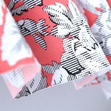 Load image into Gallery viewer, 58/60" 200GSM Coral&Skyblue Flower Patterned Venezia Knit Fabric with Puff by the Yard