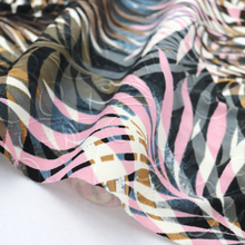 Load image into Gallery viewer, Brown-Pink Tropical Pattern Fabric