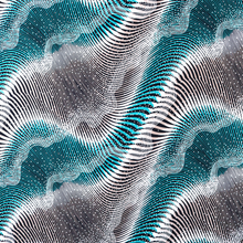 Load image into Gallery viewer, 58/60" 200GSM 5-Color Wave design Printed ITY Knit Jersey Polyester/Spandex Fabric with Puff by the Yard