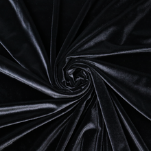 Load image into Gallery viewer, 57" 250GSM Purple&Black Polyester/Spandex Knit Velvet Fabric by the Yard