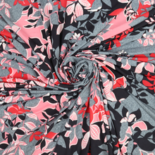 Load image into Gallery viewer, Pink/Yellow Leaf Patterned with White Puff Lining Venezia Fabric