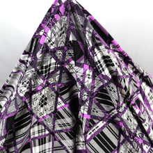 Load image into Gallery viewer, 58/60" 190GSM 5 Colors Check Pattern Printed Polyester/Single Spandex Knit Jacquard with Ebroidery Fabric by the Yard