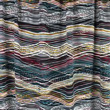 Load image into Gallery viewer, 2 Color 58/60" 200GSM Wave design ITY Knit Fabric with Puff by the Yard