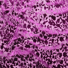 Load image into Gallery viewer, 58/60" Purple Flower Pattern N/P Span Velvet Burn Out P/D Fabric by the Yard