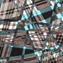 Load image into Gallery viewer, 58/60" 190GSM 5 Colors Check Pattern Printed Polyester/Single Spandex Knit Jacquard with Ebroidery Fabric by the Yard