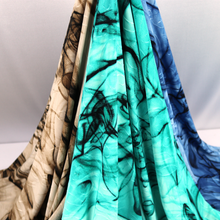Load image into Gallery viewer, 3 Colors 58/60" 185GSM Smoke Design Printed Polyester/Spandex Knit Jacquard Stretchy Fabric by the Yard