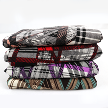 Load image into Gallery viewer, 58/60" 190GSM 5 Colors Check Pattern Printed Polyester/Single Spandex Knit Jacquard with Ebroidery Fabric by the Yard