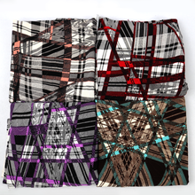 Load image into Gallery viewer, 58/60" 190GSM 5 Colors Check Pattern Printed Polyester/Single Spandex Knit Jacquard with Ebroidery Fabric by the Yard