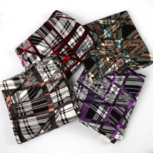 Load image into Gallery viewer, 58/60" 190GSM 5 Colors Check Pattern Printed Polyester/Single Spandex Knit Jacquard with Ebroidery Fabric by the Yard