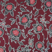 Load image into Gallery viewer, Flower Pattern Printed Polyester/Spandex ITY Knit Fabric with Puff by the Yard, 58-60", 200GSM