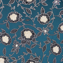 Load image into Gallery viewer, Flower Pattern Printed Polyester/Spandex ITY Knit Fabric with Puff by the Yard, 58-60", 200GSM