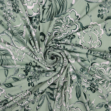 Load image into Gallery viewer, Flower Line Polyester/Spandex ITY Knit Fabric with Puff by the Yard, 58-60", 200GSM