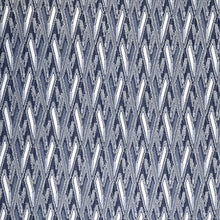 Load image into Gallery viewer, 58/60" Navy and White Diamond Patterned Terry Rayon Clip Knit Jacquard Fabric by the Yard