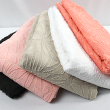 Load image into Gallery viewer, 5-COLOR 58/60" Geometry Patterned Cotton/Poly/Span Clip Jacquard Single Knit Fabric by the Yard