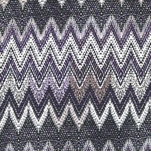 Load image into Gallery viewer, 60" Black-purple Wave design Polyester/Single Spandex Knit Jacquard Printed Fabric by the Yard
