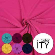Load image into Gallery viewer, 7-Color 60" 180gsm 2-way Stretch ITY Knit Jersey Polyester Spandex Fabric by the Yard