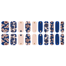 Load image into Gallery viewer, Zipkok® Gel Nail Strips - Russian Navy Antique Flower